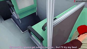 airi akizuki sucking on the bus