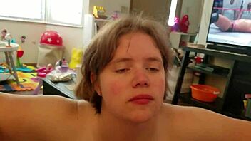 Wife Gives Intense Blowjob While Husband Naps, Teasing Him Silently?