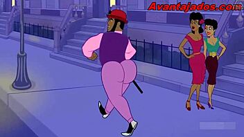 Muscular black men engage in gay sex