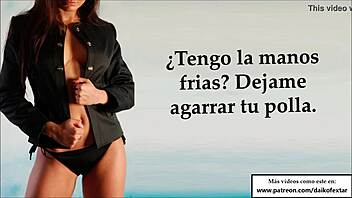 Shemale Ladyboy Gives JOI Humiliation in Spanish, When Will You Cum?