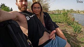 Big Tits Alexis Kay Titty Fucks and Blows in Park!