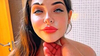 Stranger fucks me at home, cums on face and pussy, makes me moan like a slut in doggystyle POV