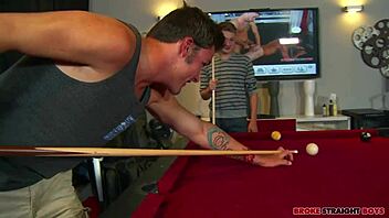 Pool game turns gay orgy.