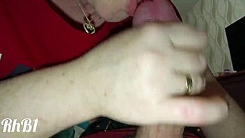 Closeup Redhead Blowjob Ends With Hot Cum Spill