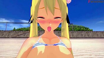 Marie Rose in Bikini Gets Fucked on Beach