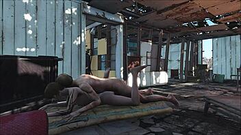 Oh Wow, Brunette Gets Fucked in Fallout 4 Sanctuary!