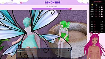 Vtuber Lewdneko Uses Dildo In BDSM Slave Game At Hotel.