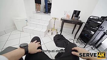 European beauty gets a close shave and enjoys a group sex session