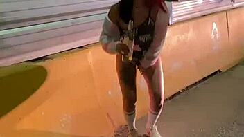 Teen 18+ caught naked on the street near friends’ house.