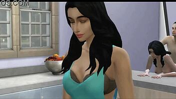 Step-siblings banging hard behind stepmom’s back, wow! 😳