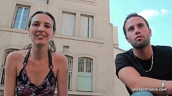 French amateur couple dives into anal fun during intense gangbang session