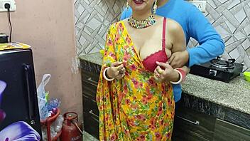Bhabhi's tight pussy gets pounded in kitchen by ex
