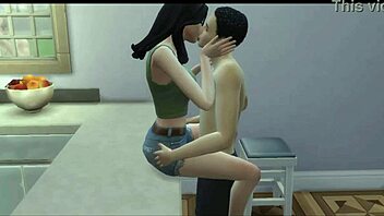 Step-siblings banging hard behind stepmom’s back, wow! 😳