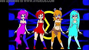 Pacman Ghost Girls Dance Horny In Hentai Phases!