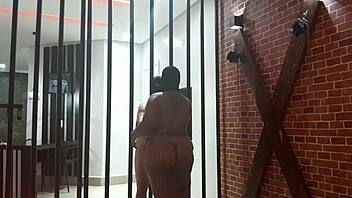 Fucking My Slave Through Prison Bars