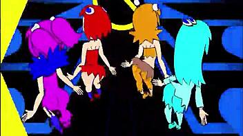 Pacman Ghost Girls Dance Horny In Hentai Phases!