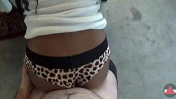 Pov view of big ass bent over for monster cock creampie in panties 😍