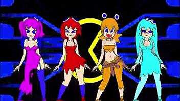 Pacman Ghost Girls Dance Horny In Hentai Phases!