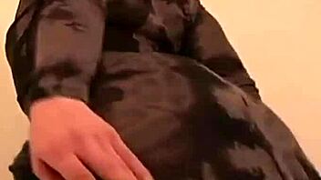 chasity gives blowjob up close