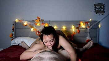 i let that young black chick suck my dick on halloween, her tits were so wet.