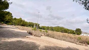 i, big cock stud, jerk off on public trail and cumshot