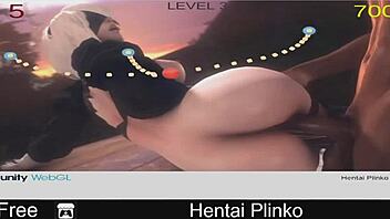 in this hentai, characters play plinko with sexy twists