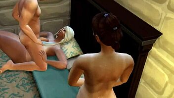 sims 4 parody with two commandments in wild orgy scene