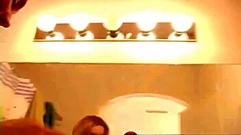 chasity gives blowjob up close