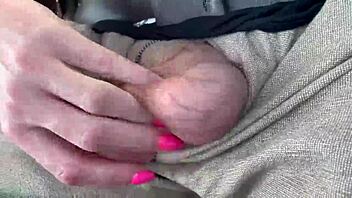 While driving on the highway, she sucked my balls in the car.