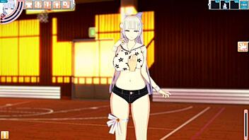 in this hentai anime, the busty girl gets her tits massaged and sucked.