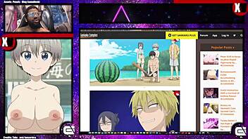 uzaki-chan shows her thick breasts in the comic