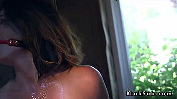 The story of a tied up brunette slave enduring rough anal fucking in bondage submission