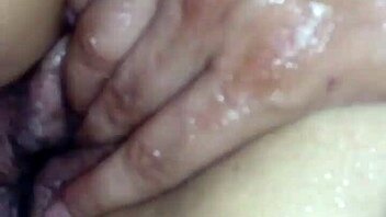 Close up of clitoris while masturbating.
