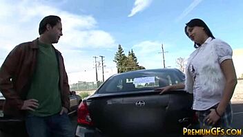 sonya sage gives busty handjob