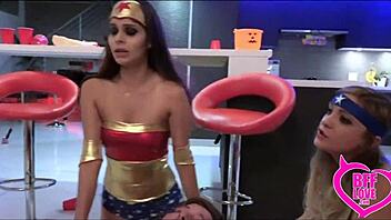 Wow, three best friends fuck that guy at the halloween party!