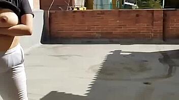 Sammy Owens enjoys sunbathing on webcam with big tits.