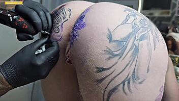 starting the day with a change in my anal tattoo, feeling excited for outdoor interracial assfucking