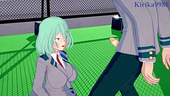 toru hagakure and kaoruko awata bubble girl and izuku midoriya intense sex - my hero academia hentai