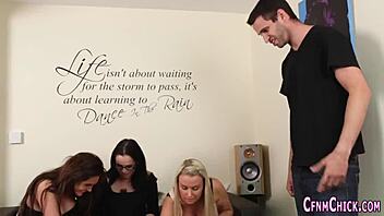 Cfnm domina facialized!