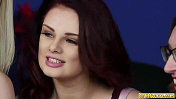 CFNM Babes Dominate Group Cocksucking in Humiliating Scene