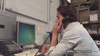 i visit the new hard cock in warehous as milf boss