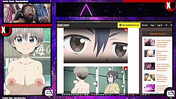 uzaki-chan shows her thick breasts in the comic