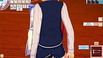 in this hentai anime, the busty girl gets her tits massaged and sucked.