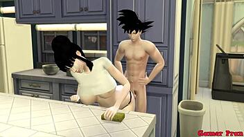Episode 5: Beautiful milf mom gets assfucked by her two sons all day in the kitchen while husband works 😈