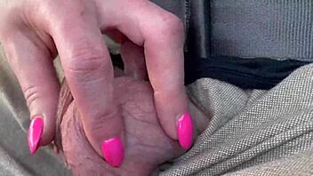 While driving on the highway, she sucked my balls in the car.