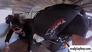 badass babes sky diving and boar hunting