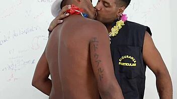 three black guys have hardcore sex in the bathroom with big cocks