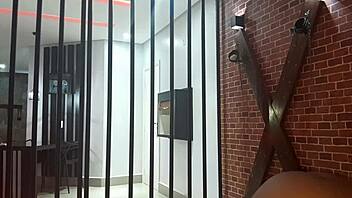 Fucking My Slave Through Prison Bars