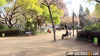 Beautiful Angel Piaff Enjoys Outdoor Rebound Sex in Public
