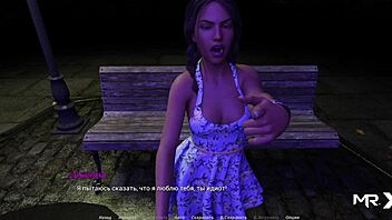 This babe shows her boobs during acting lessons in the club.